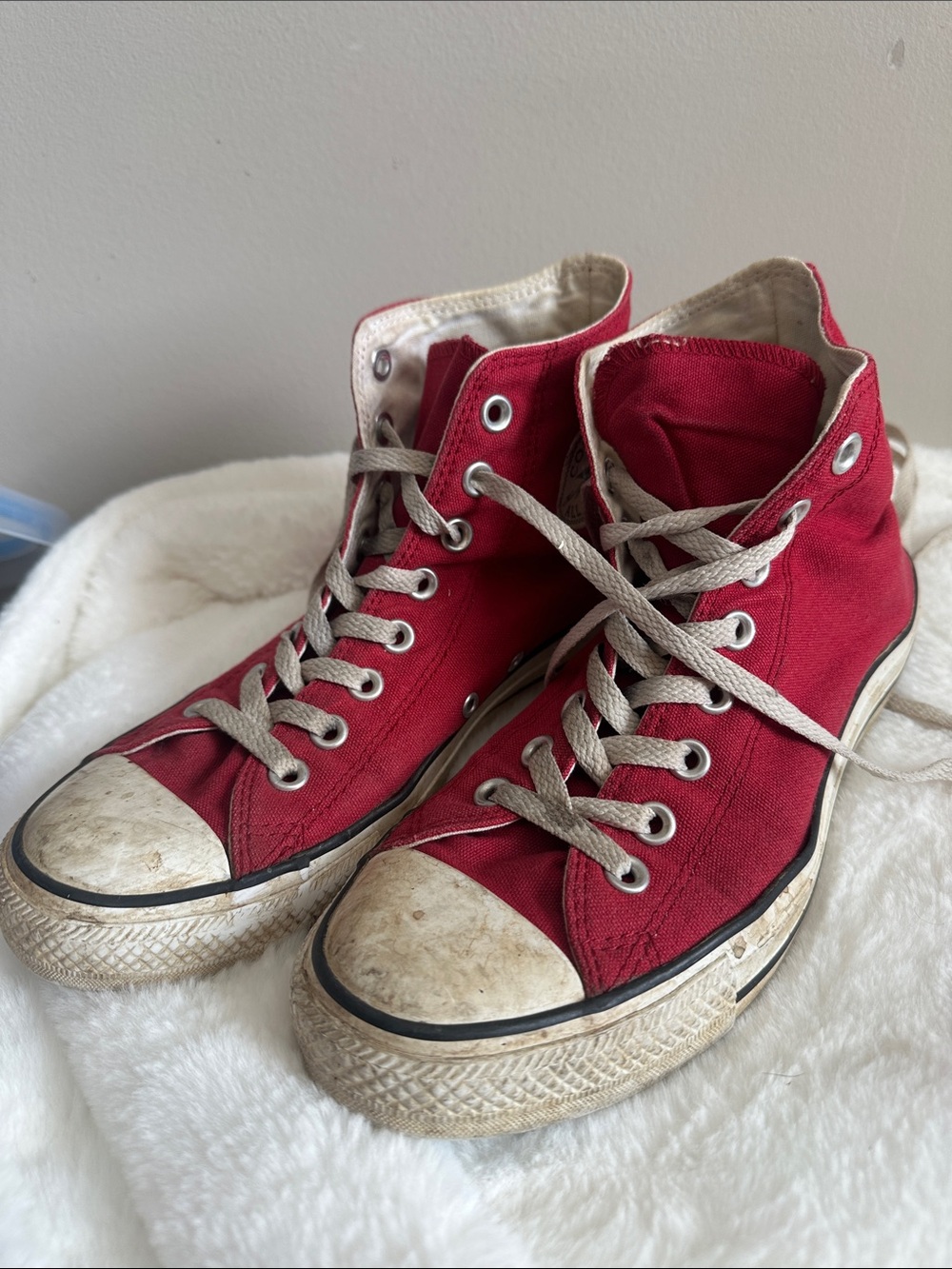 Converse Cranberry Red High-Top Canvas Sneakers
